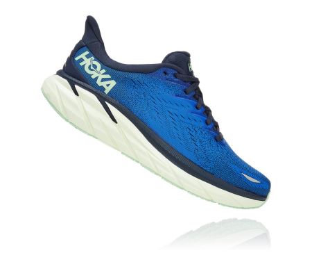 Hoka One One Clifton 8 - Sapatos Ortopédicos Homem Azuis | PT-gKsCkFb